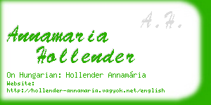 annamaria hollender business card